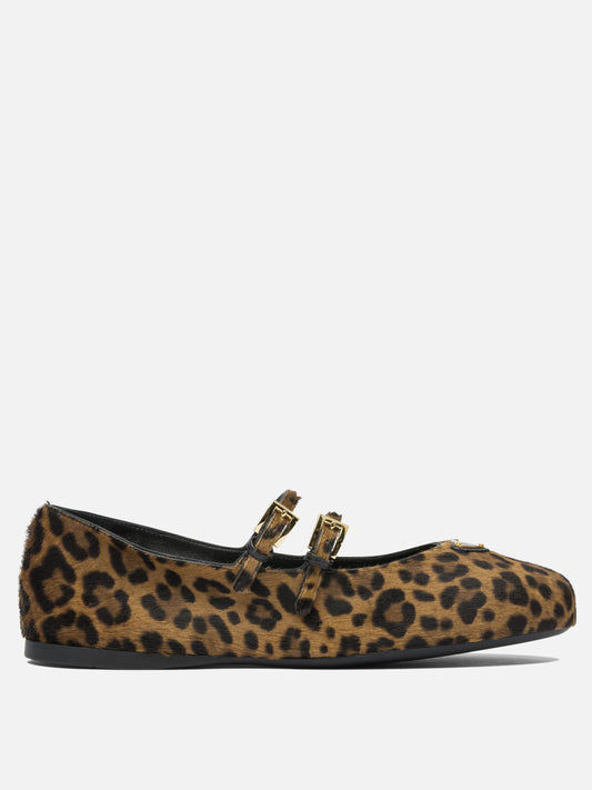 Mary Jane ballet flats 100% leather - 100% rubber  Brown - Prada Women | PLP | VIETTI Online Store 
