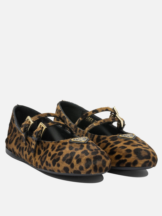 Mary Jane ballet flats 100% leather - 100% rubber  Brown - Prada Women | PLP | VIETTI Online Store | 2
