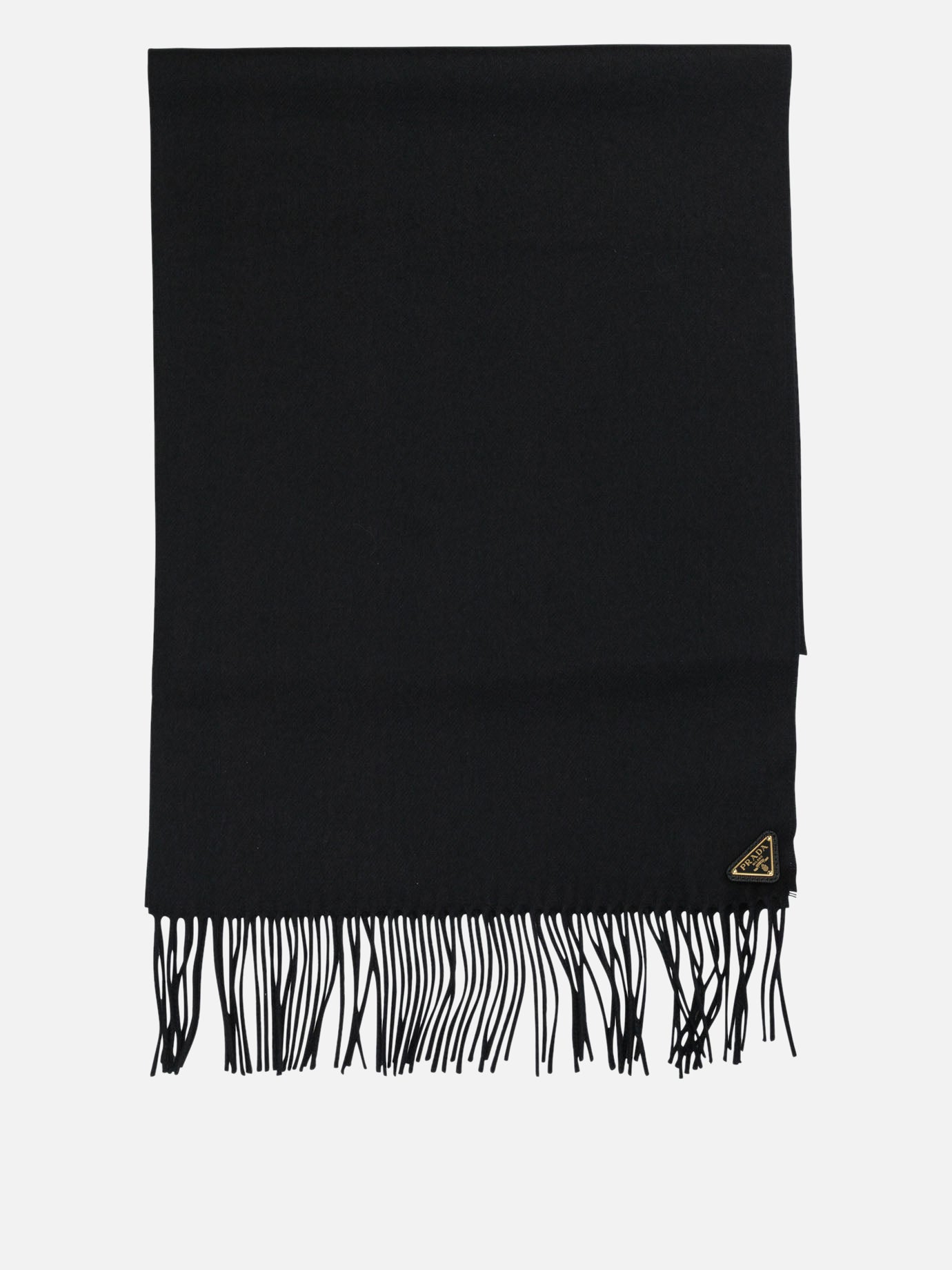Fringed scarves Logo  Black - Prada Women | PDP | VIETTI Online Store | thumbnail