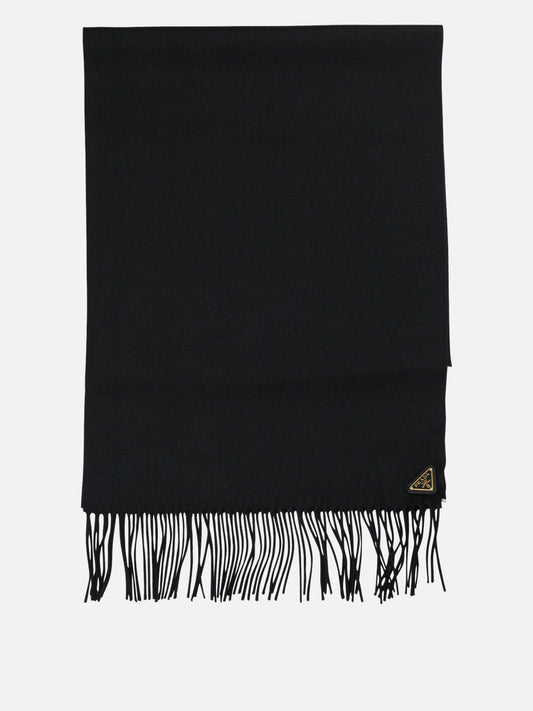 Fringed scarves Logo  Black - Prada Women | PDP | VIETTI Online Store 
