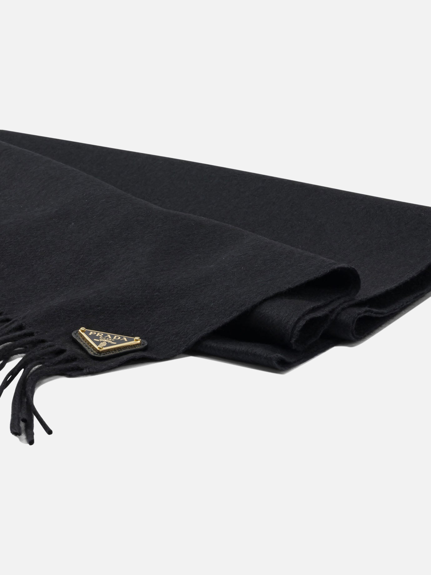 Fringed scarves Logo  Black - Prada Women | PDP | VIETTI Online Store | Zoom-Modal_2
