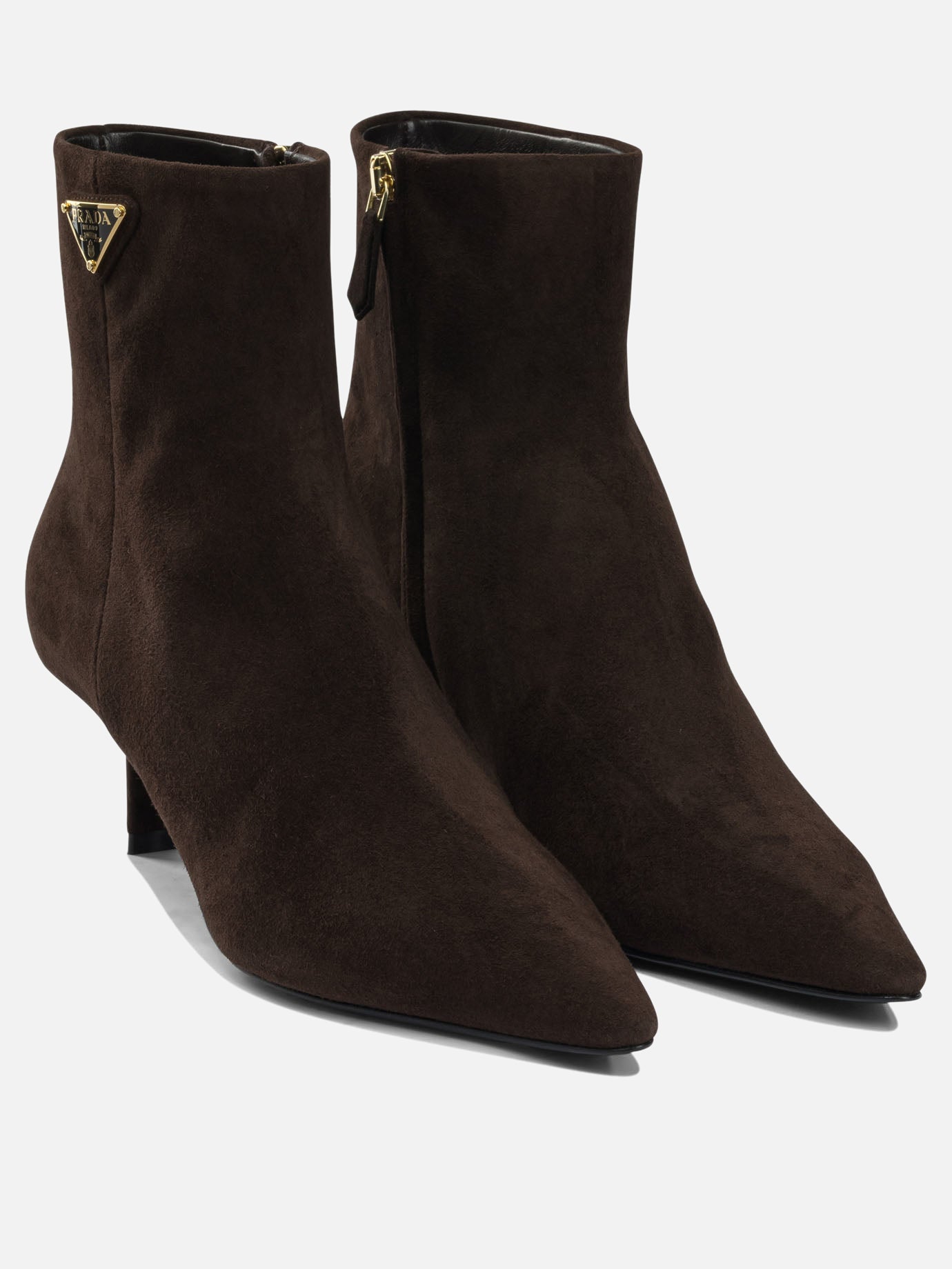 Zipped boots 100% suede - 100% leather  Brown - Prada Women | PDP | VIETTI Online Store | Zoom-Modal_2
