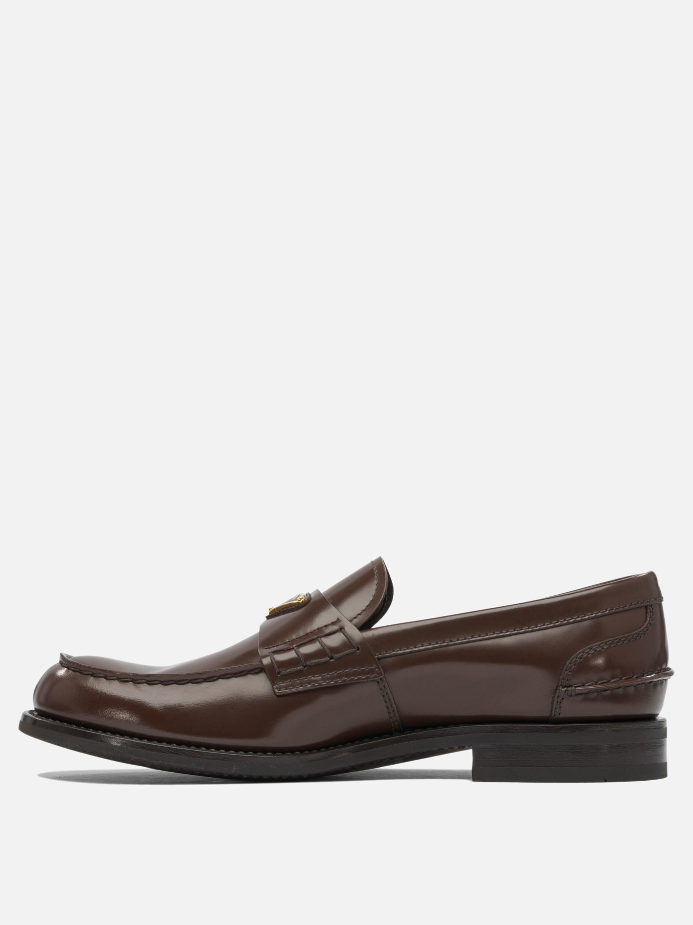 Prada Brushed leather loafers 10061173_6 Brown thumbnail_3