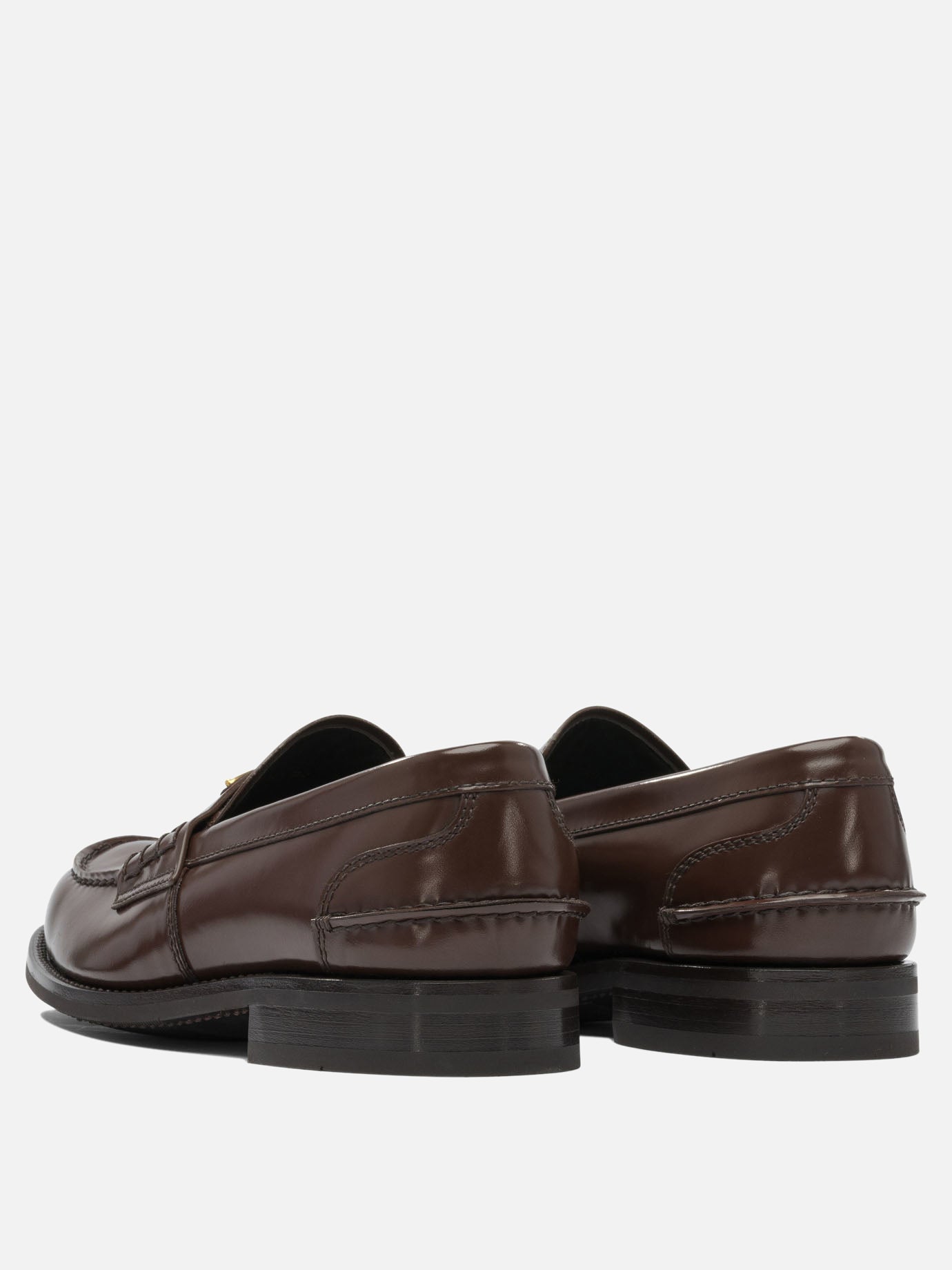 Prada Brushed leather loafers 10061173_6 Brown thumbnail_4