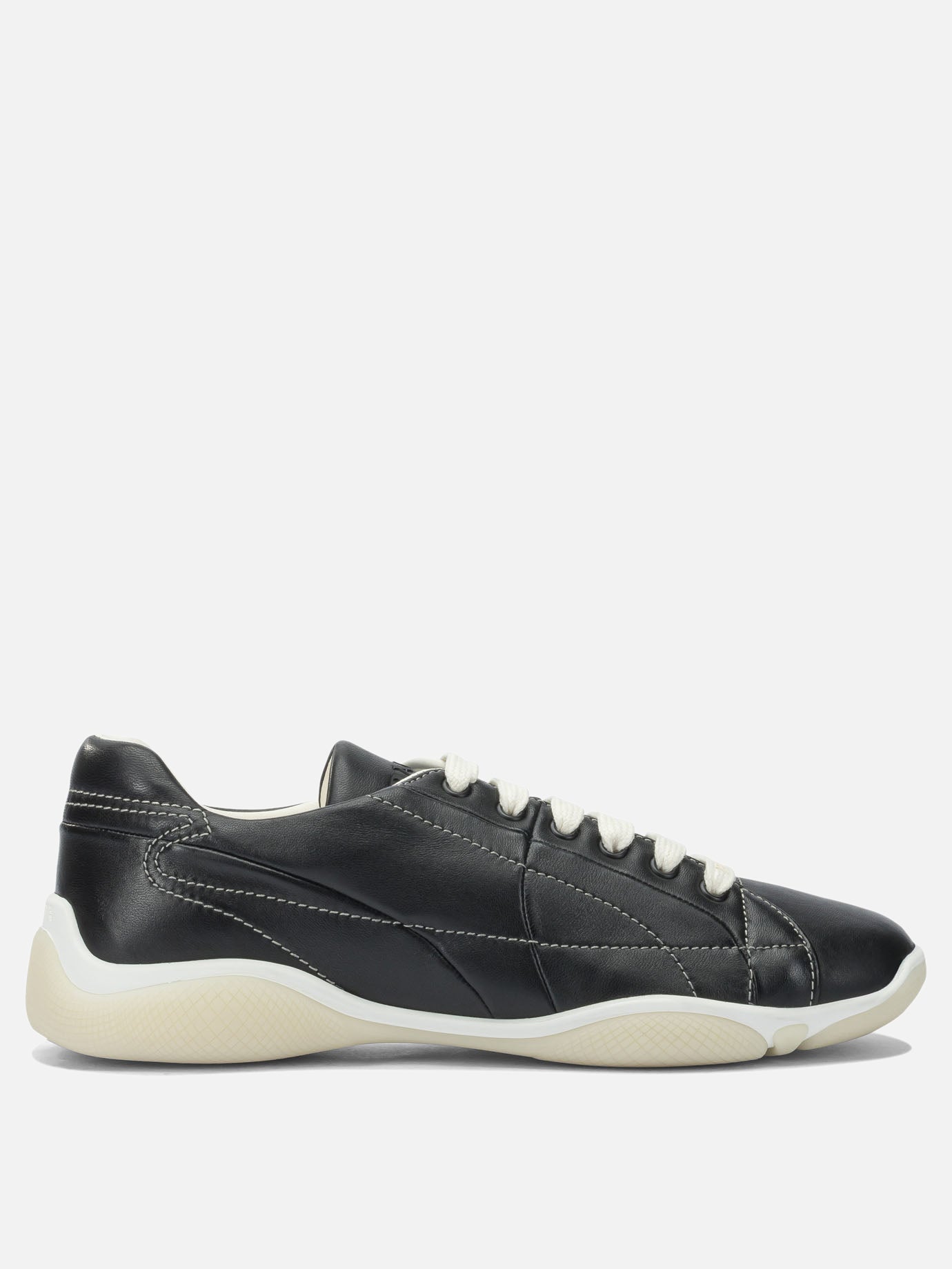 Low top sneakers 100% lamb leather - 100% rubber  Black - Prada Men | PDP | VIETTI Online Store | Zoom-Modal
