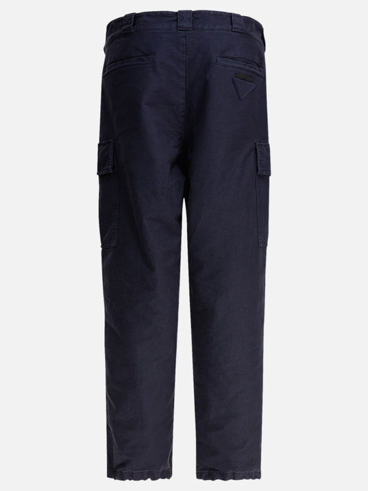 Prada Cotton cargo trousers 19901308_M Blue 2