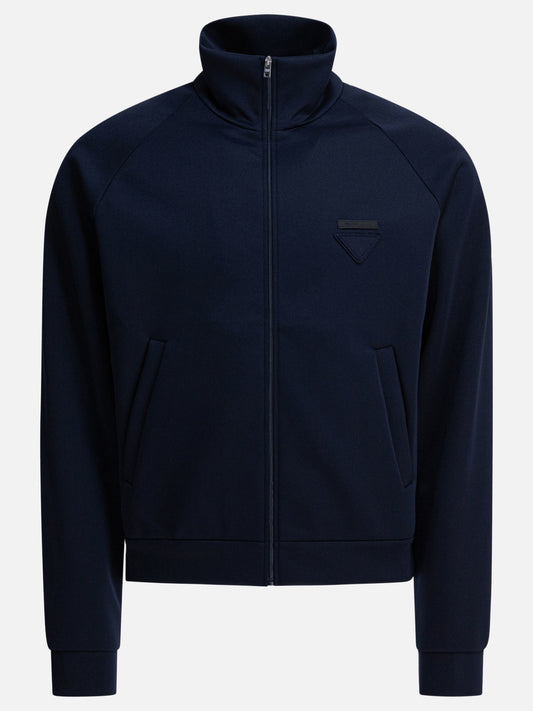 Prada Zipper sweatshirt in technical fabric 15157799_M Blue 1