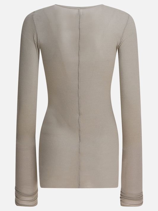 Crewneck t-shirts Solid colour  Grey - Rick Owens Women | PLP | VIETTI Online Store | 2
