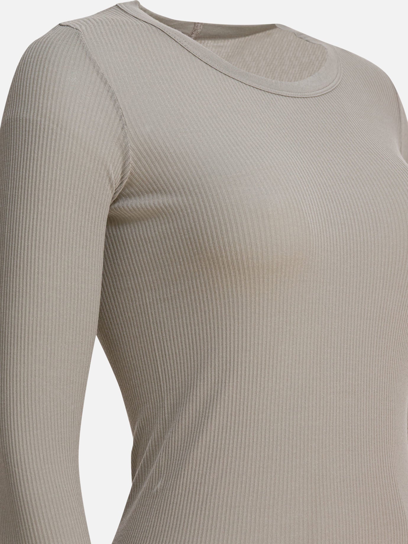 Crewneck t-shirts Solid colour  Grey - Rick Owens Women | PDP | VIETTI Online Store | thumbnail_4