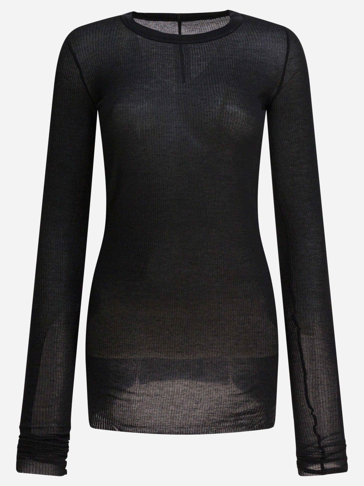 Crewneck t-shirts Solid colour  Black - Rick Owens Women | PDP | VIETTI Online Store | thumbnail