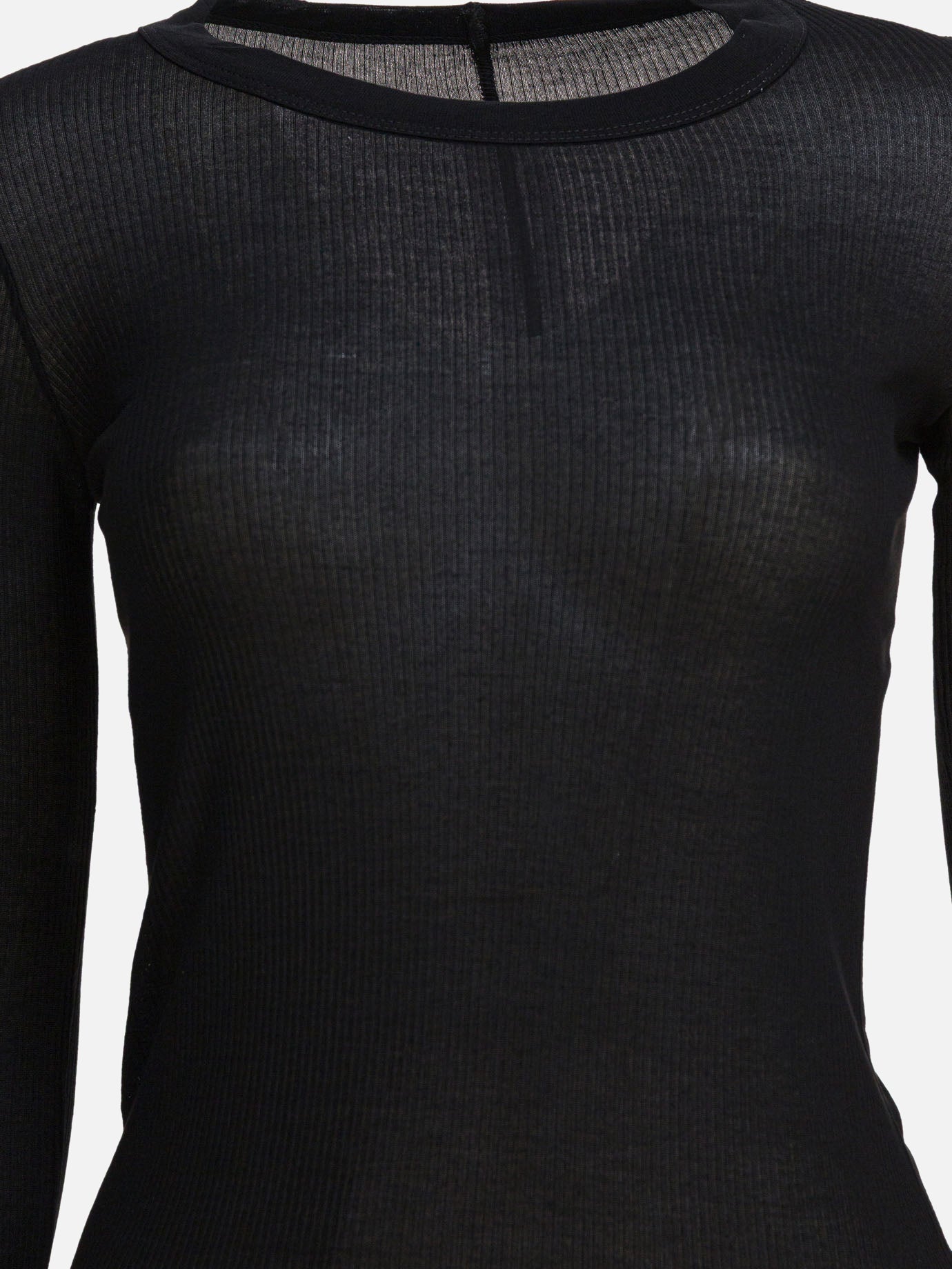 Crewneck t-shirts Solid colour  Black - Rick Owens Women | PDP | VIETTI Online Store | thumbnail_3