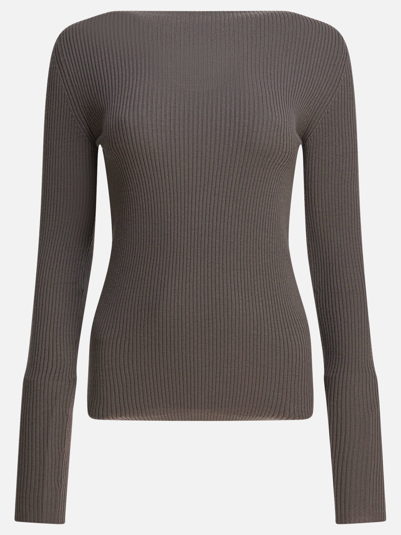 Boat neck sweaters Solid colour  Grey - Rick Owens Women | PDP | VIETTI Online Store | Zoom-Modal
