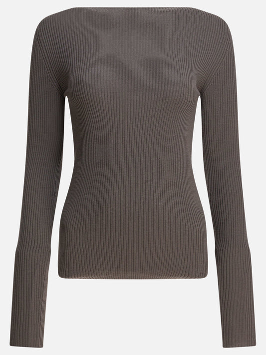 Boat neck sweaters Solid colour  Grey - Rick Owens Women | PLP | VIETTI Online Store 
