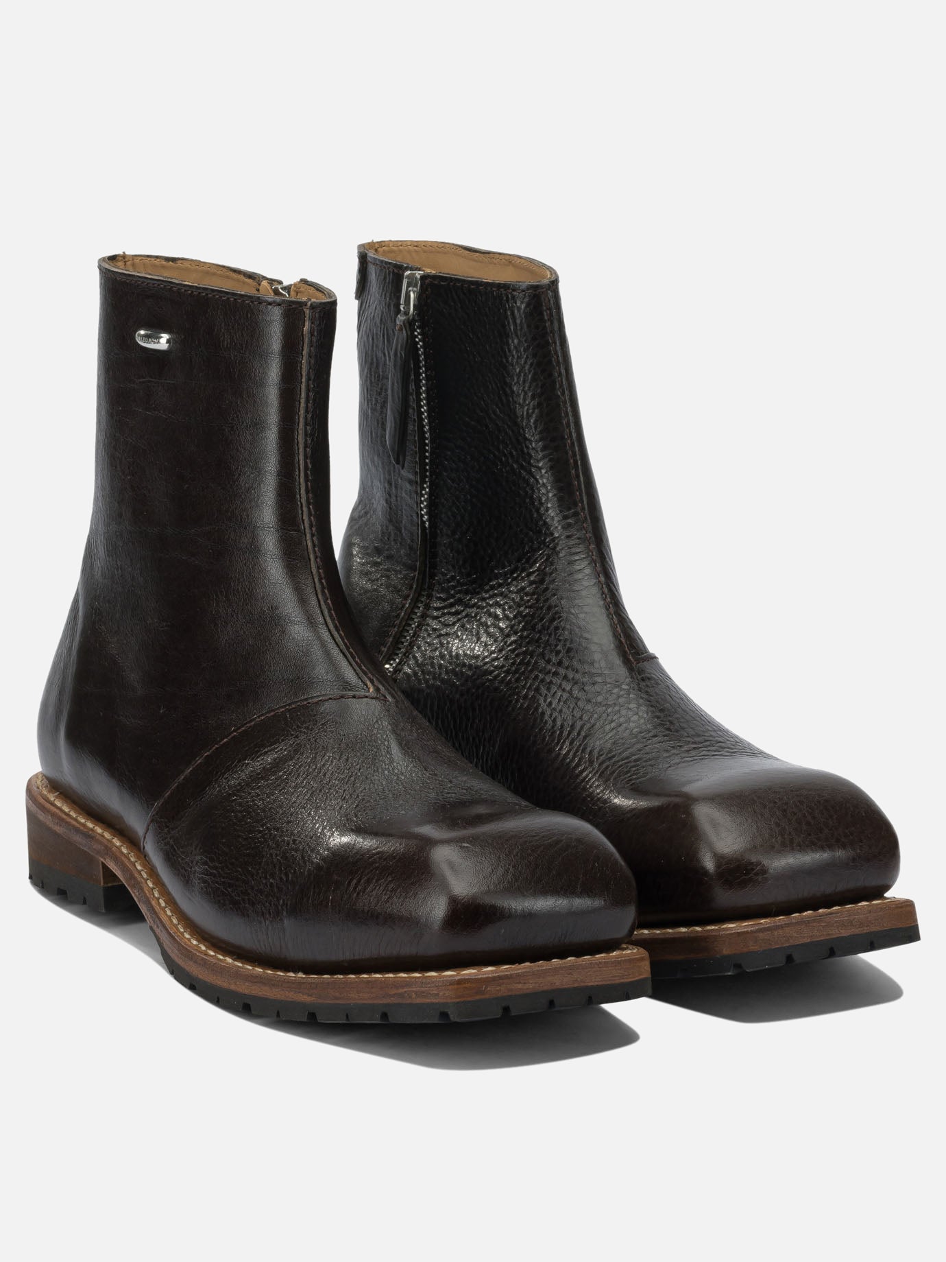 Zipped boots 100% leather - 100% rubber  Black - Our Legacy Men | PDP | VIETTI Online Store | thumbnail_2