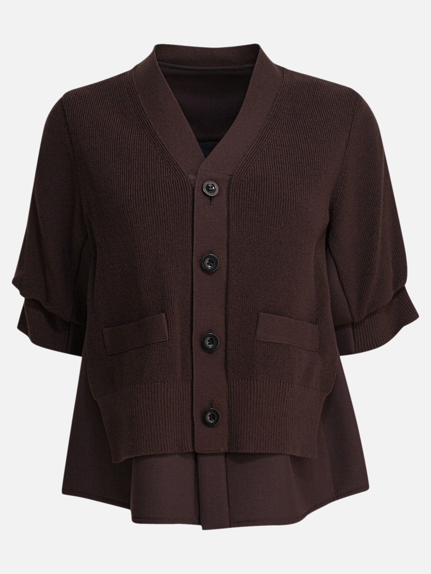 Cardigans Solid colour  Brown - Sacai Women | PDP | VIETTI Online Store | Zoom-Modal
