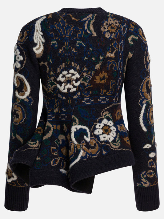 Crewneck sweaters Floral  Blue - Sacai Women | PDP | VIETTI Online Store | 2
