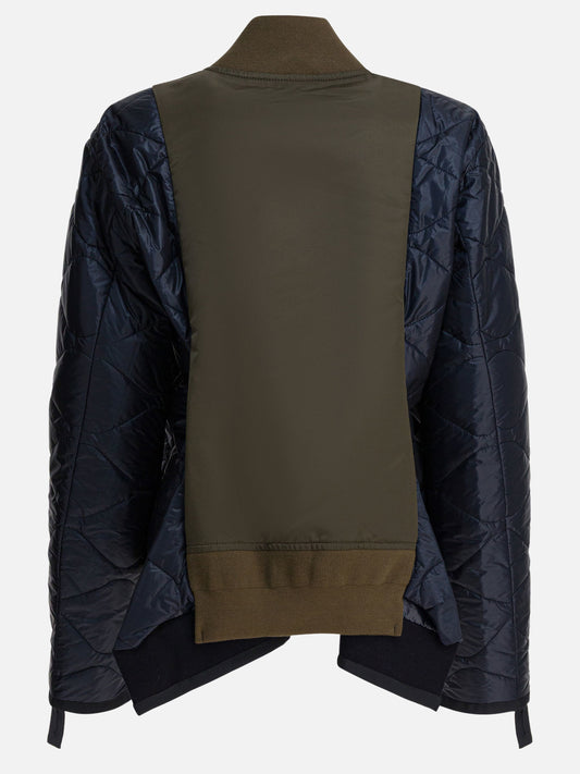 Bomber jackets Textured knit  Green - Sacai Women | VIETTI Online Store | 2
