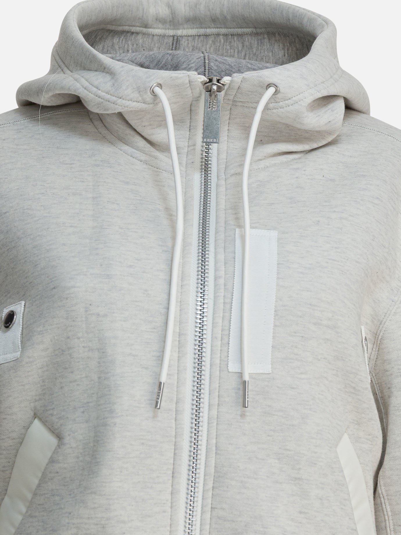 Full zip sweatshirts Solid colour  Grey - Sacai Women | PDP | VIETTI Online Store | thumbnail_3