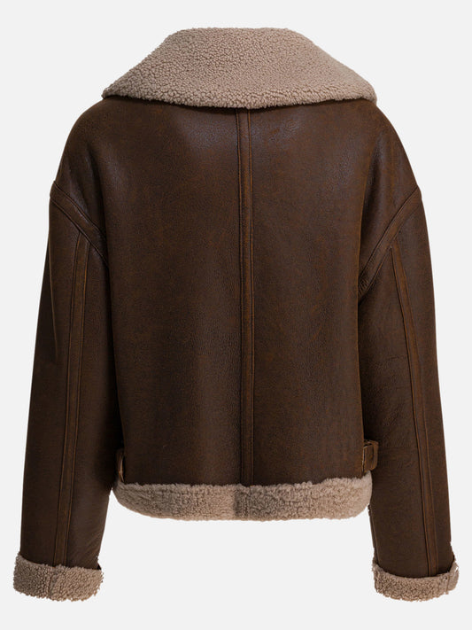 Shearling jackets Solid colour  Brown - Salvatore Santoro Women | PDP | VIETTI Online Store | 2
