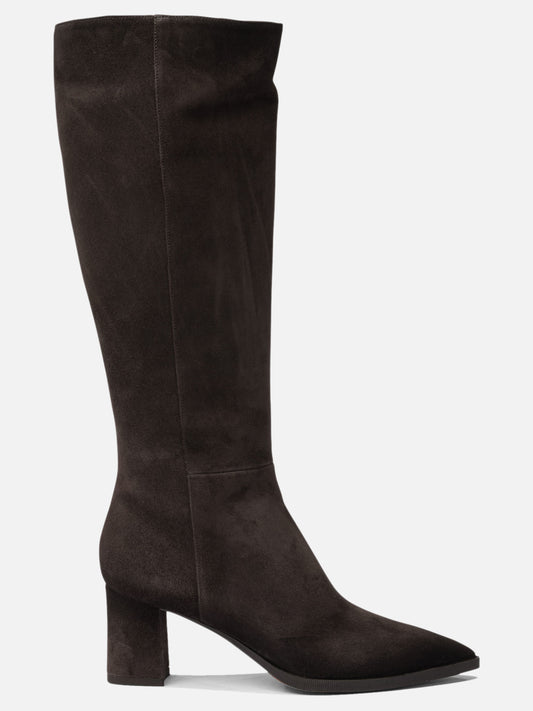 Knee-high 100% suede - 100% leather  Brown - Santoni Women | PLP | VIETTI Online Store 
