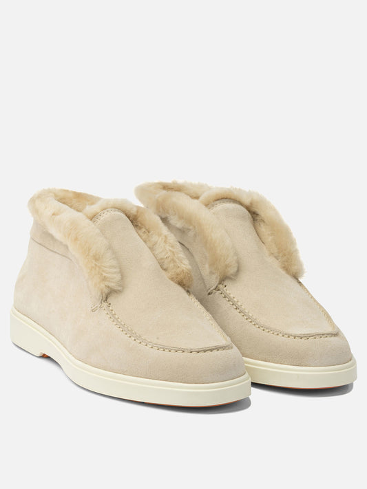 Loafers 100% calf leather - 100% rubber  Beige - Santoni Women | PLP | VIETTI Online Store | 2
