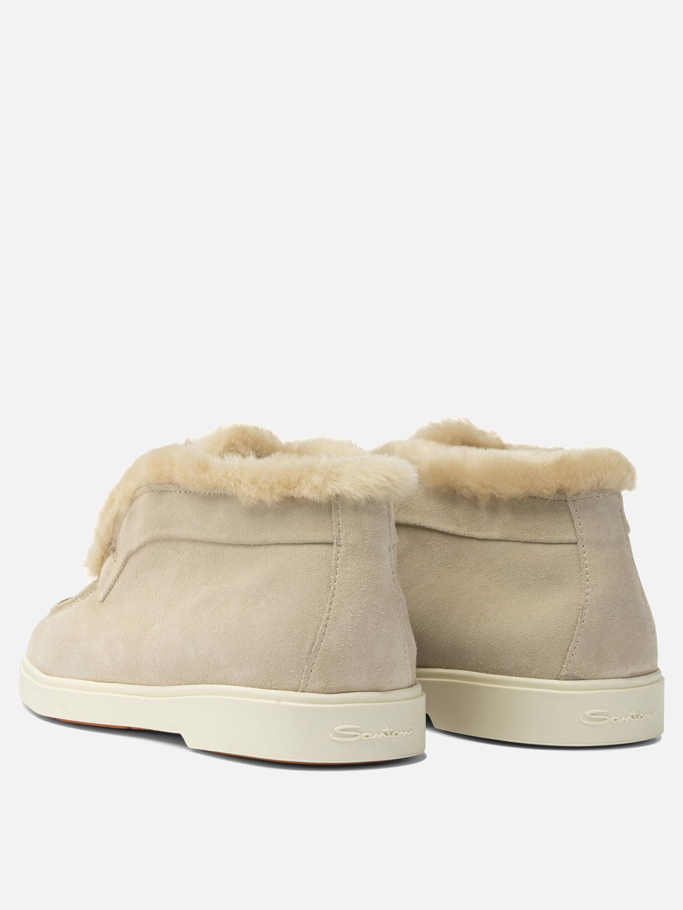Loafers 100% calf leather - 100% rubber  Beige - Santoni Women | PDP | VIETTI Online Store | thumbnail_4