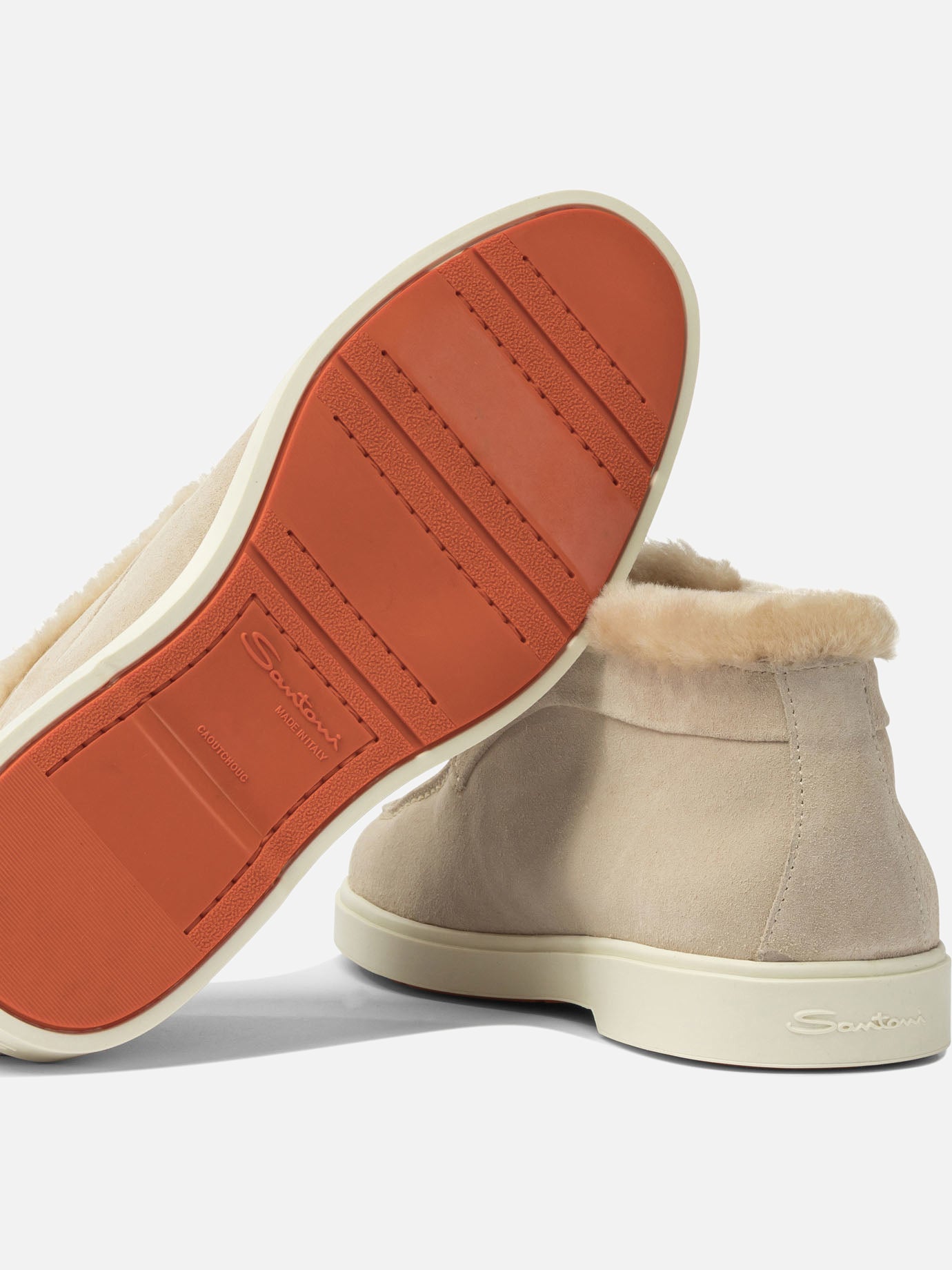 Loafers 100% calf leather - 100% rubber  Beige - Santoni Women | PDP | VIETTI Online Store | Zoom-Modal_5
