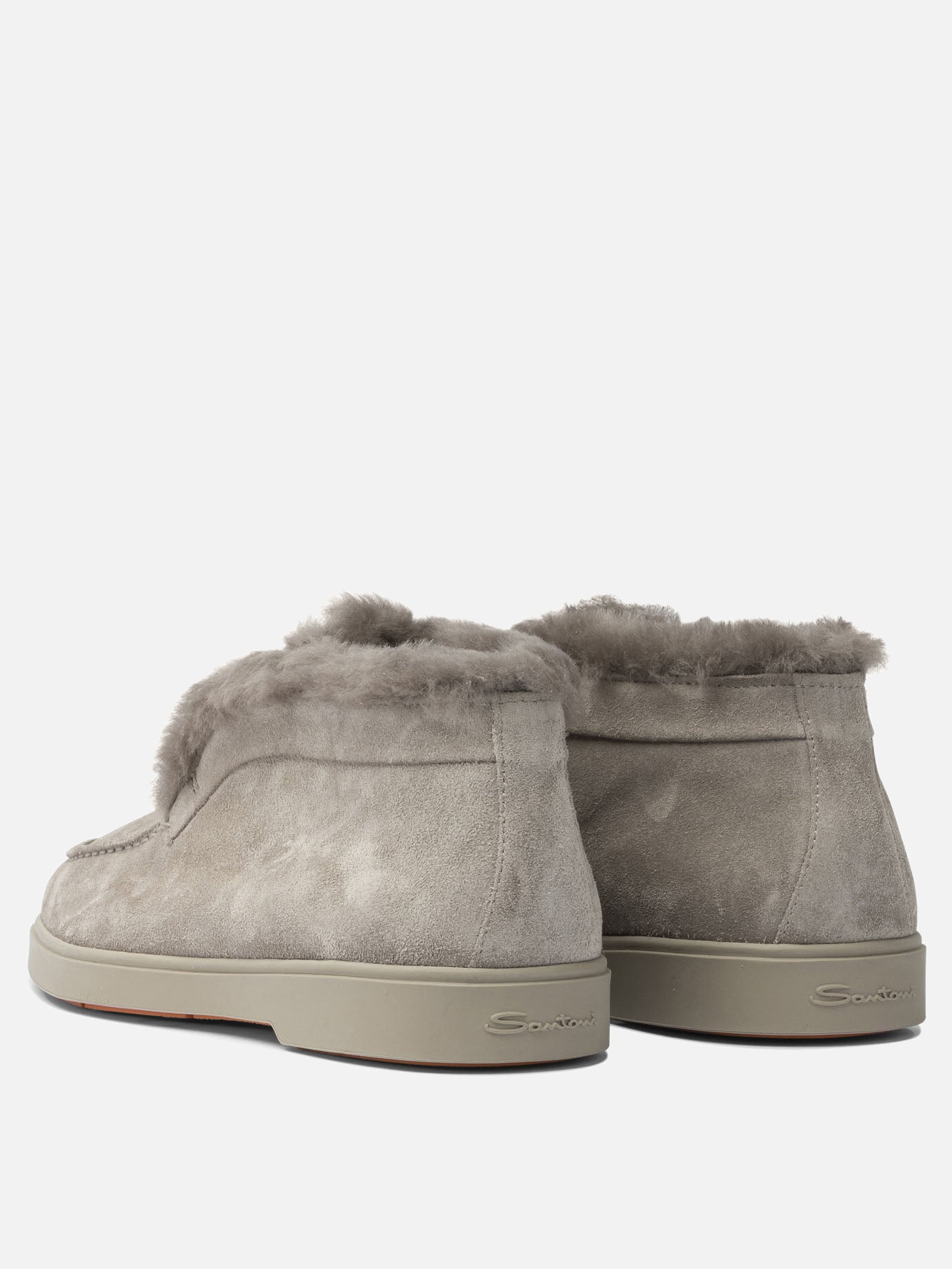 Loafers 100% calf leather - 100% rubber  Grey - Santoni Women | PDP | VIETTI Online Store | thumbnail_4