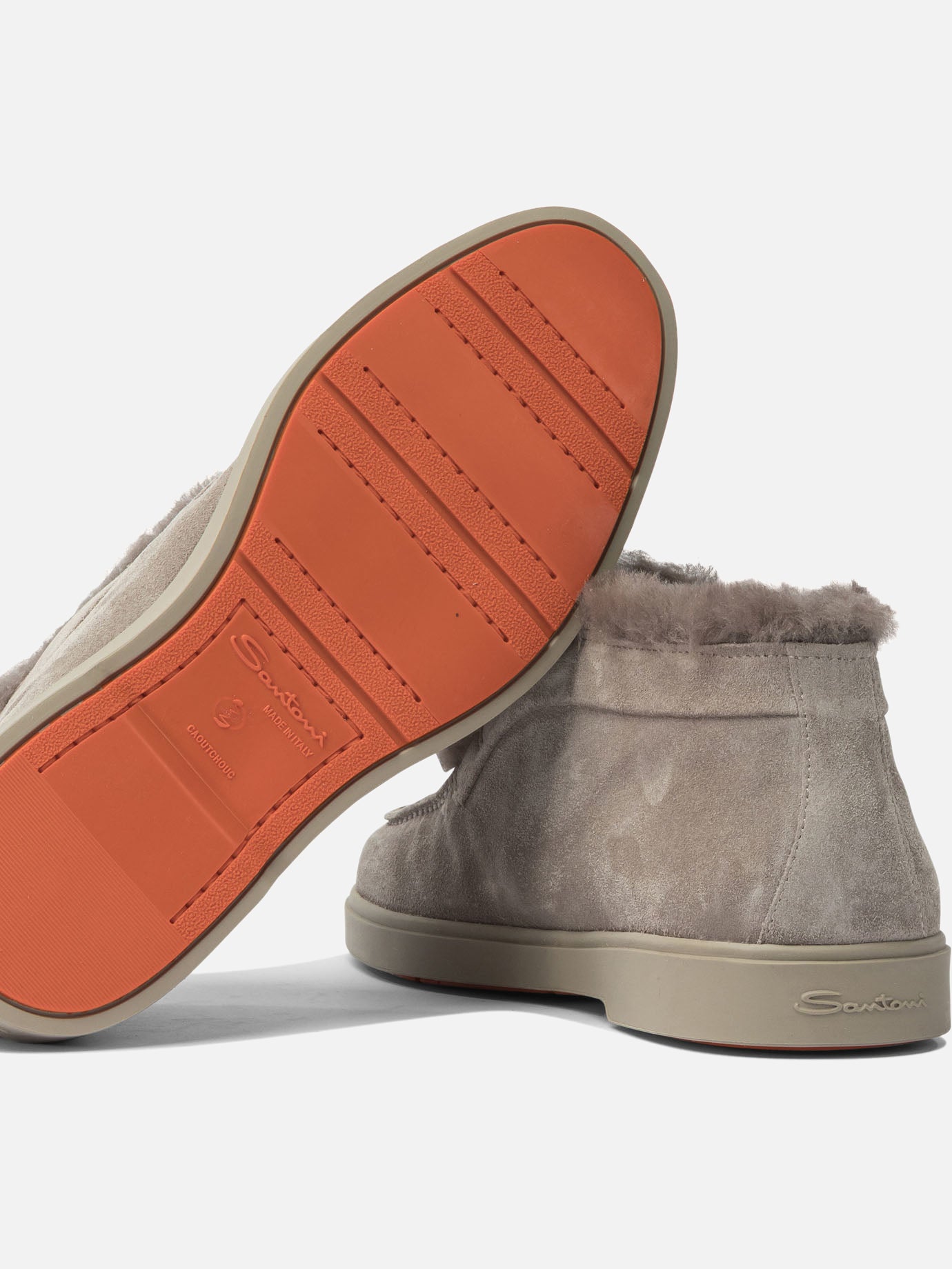 Loafers 100% calf leather - 100% rubber  Grey - Santoni Women | PDP | VIETTI Online Store | Zoom-Modal_5
