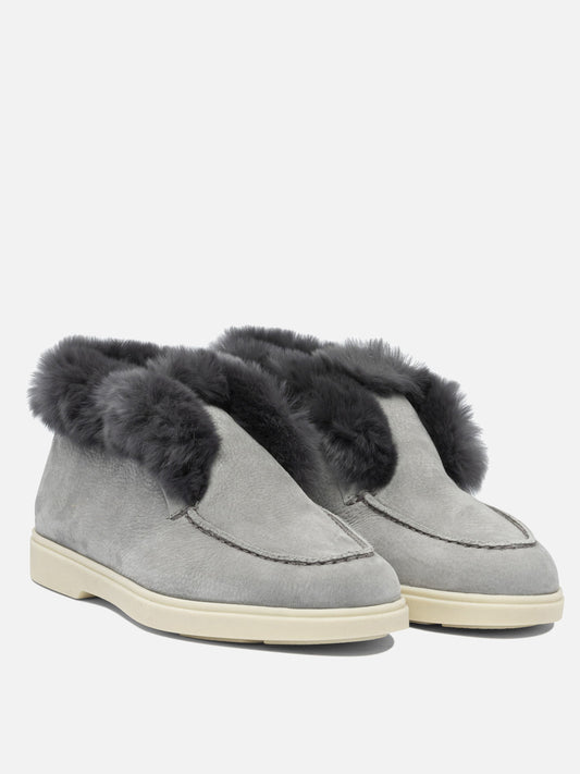 Low top sneakers 100% calf leather - 100% rubber  Grey - Santoni Women | PLP | VIETTI Online Store | 2
