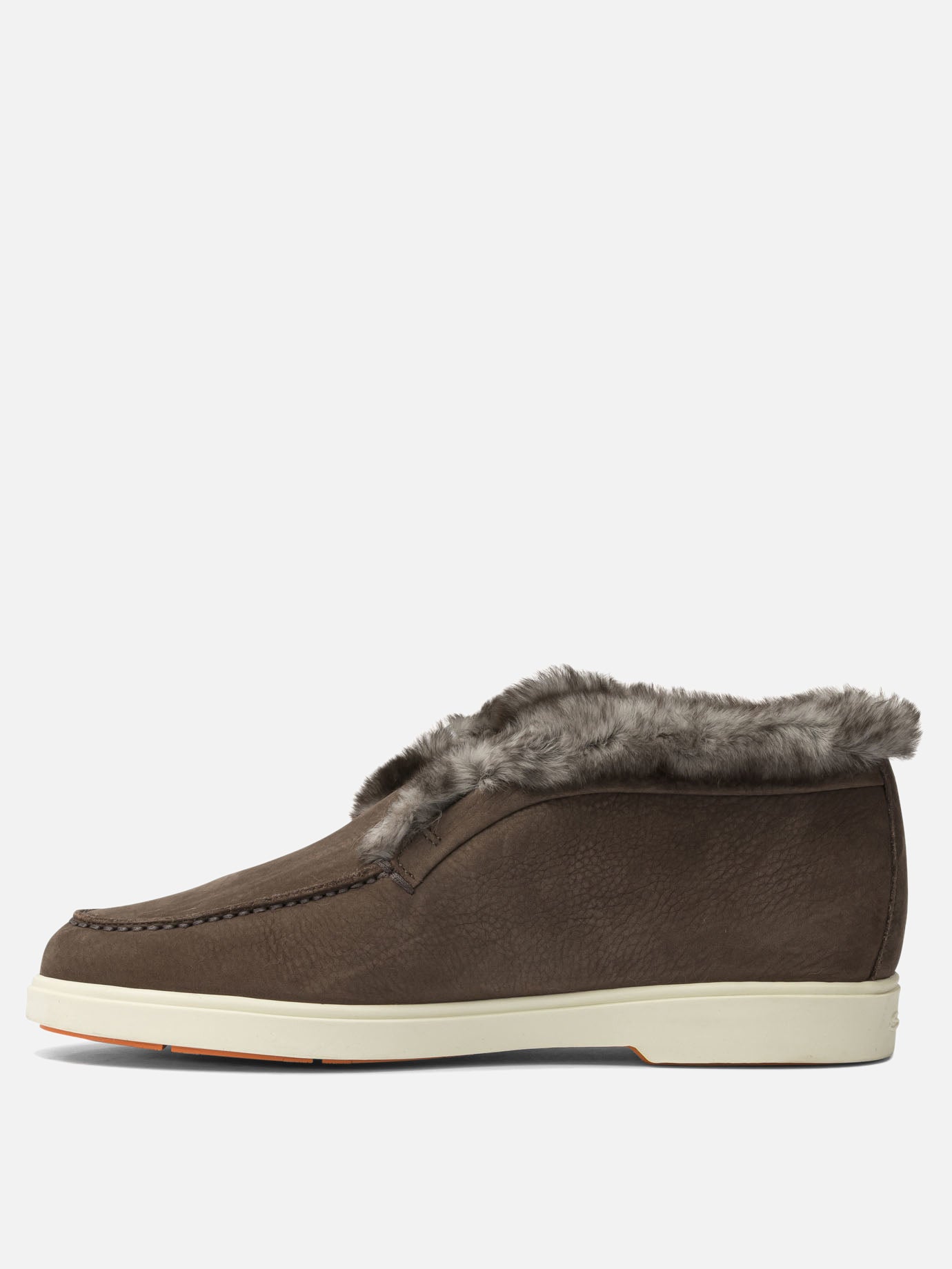 Loafers 100% calf leather - 100% rubber  Brown - Santoni Women | PDP | VIETTI Online Store | thumbnail_3