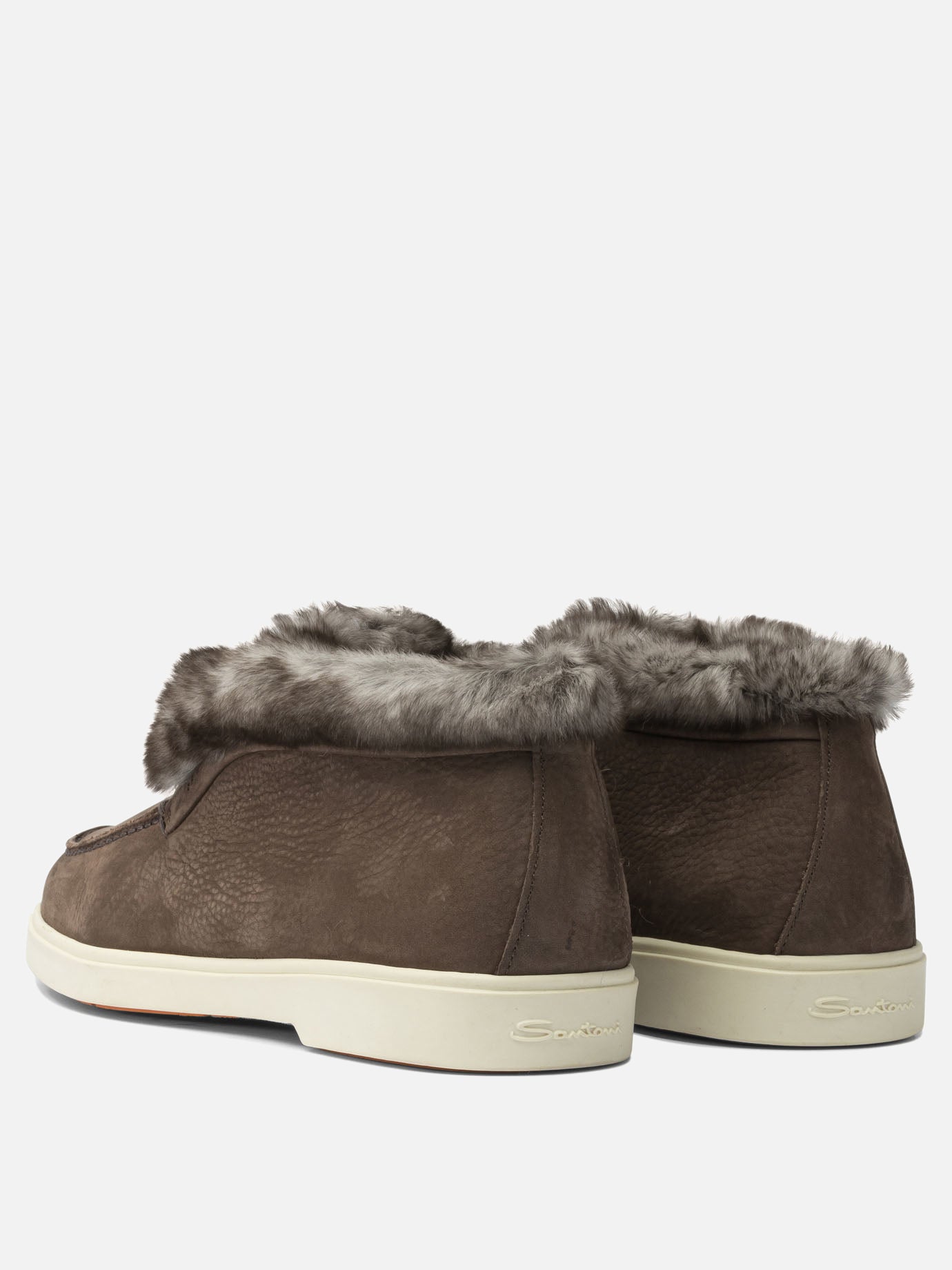 Loafers 100% calf leather - 100% rubber  Brown - Santoni Women | PDP | VIETTI Online Store | thumbnail_4