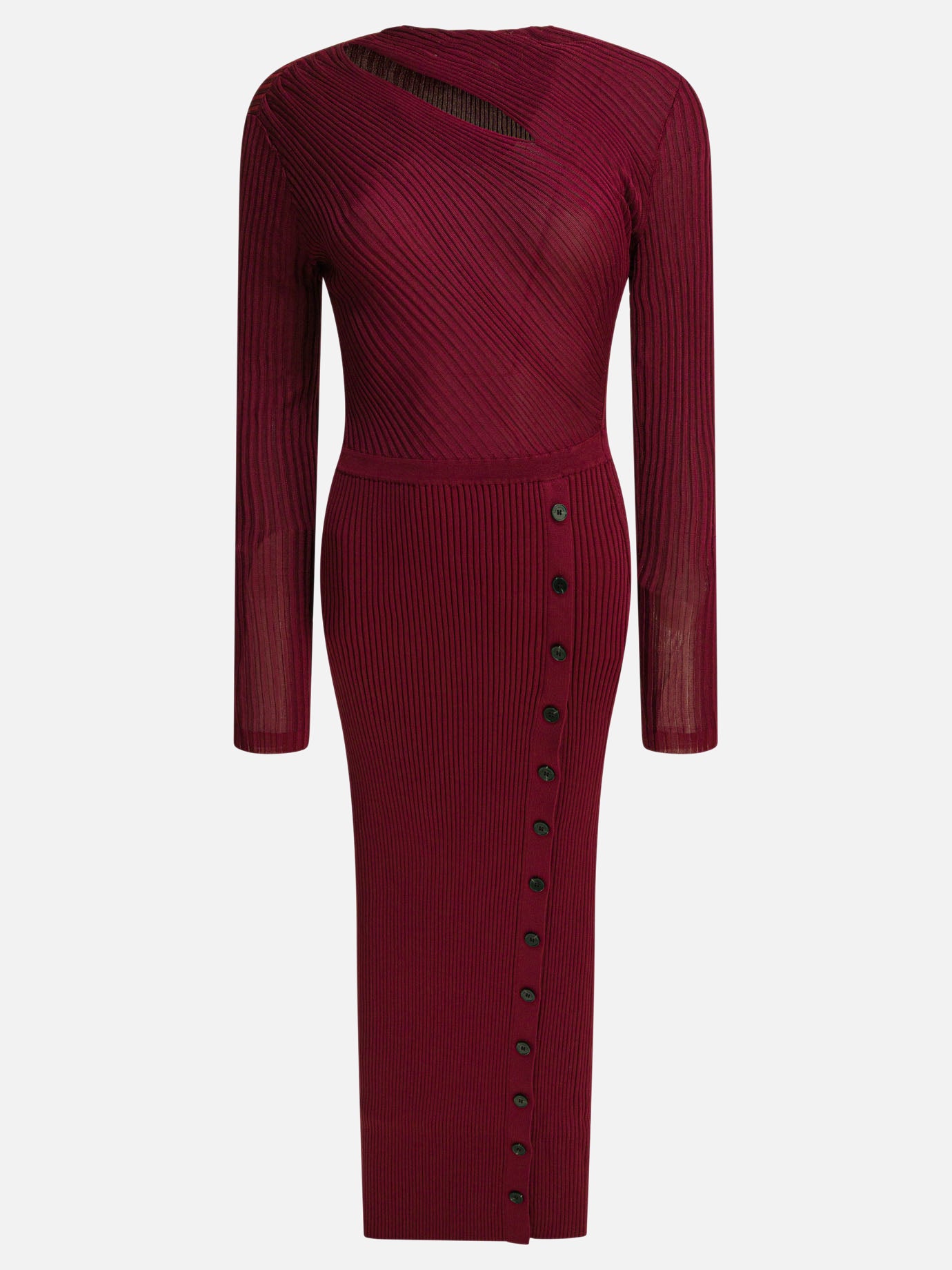 Midi dresses Solid colour  Bordeaux - Self-portrait Women | PDP | VIETTI Online Store | Zoom-Modal
