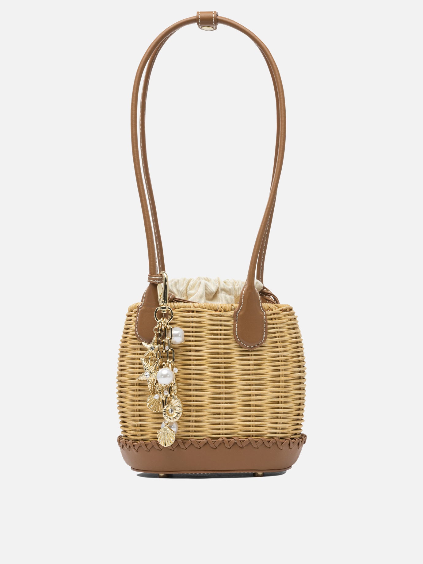 Mini bags 100% rattan  Brown - Self-portrait Women | PDP | VIETTI Online Store | thumbnail