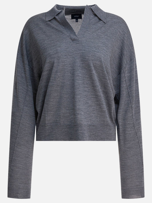 V neck sweaters Solid colour  Grey - Soeur Women | PLP | VIETTI Online Store 
