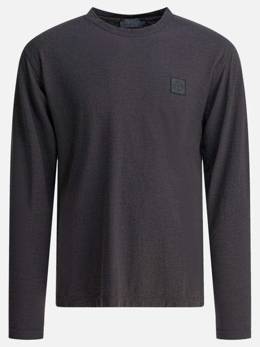 Crewneck t-shirts Logo  Grey - Stone Island Men | PDP | VIETTI Online Store 
