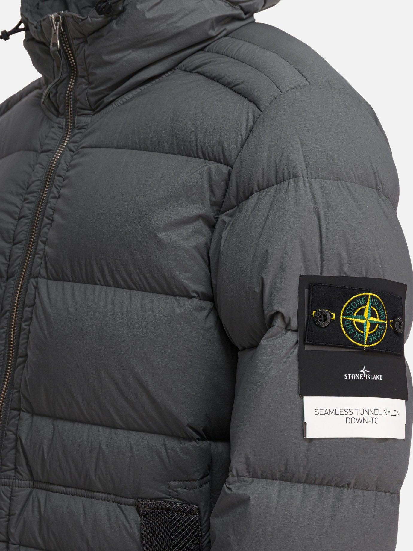 Stone Island Lightweight stretch nylon down jacket Grey