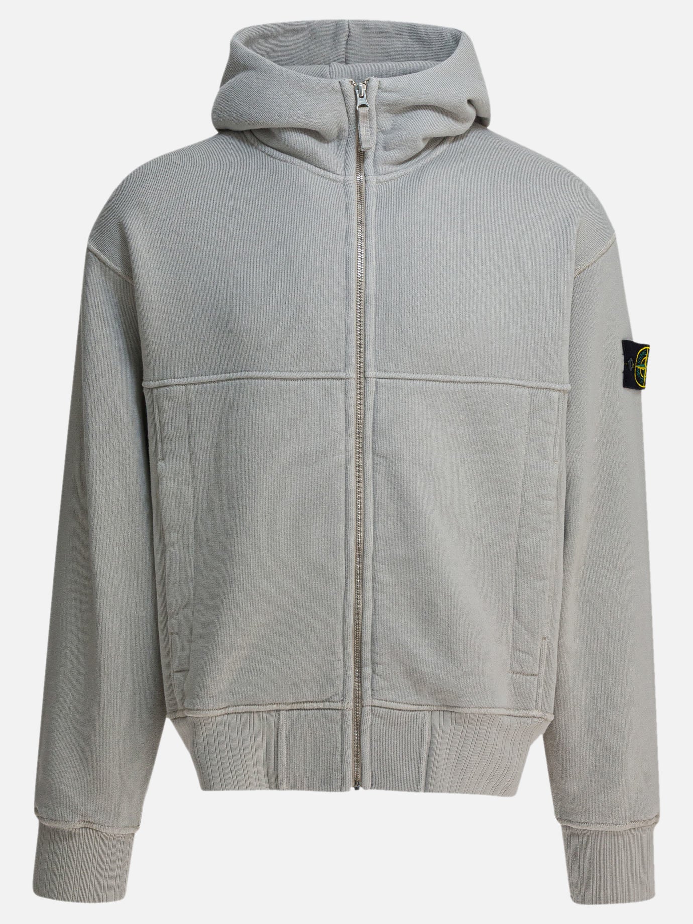 Full zip sweatshirts Logo  Grey - Stone Island Men | PDP | VIETTI Online Store | Zoom-Modal
