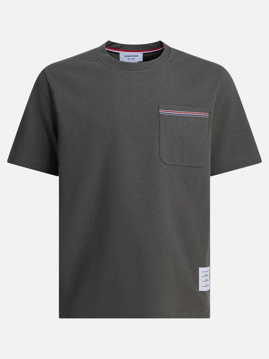 Crewneck t-shirts Solid colour  Green - Thom Browne Men | PDP | VIETTI Online Store 
