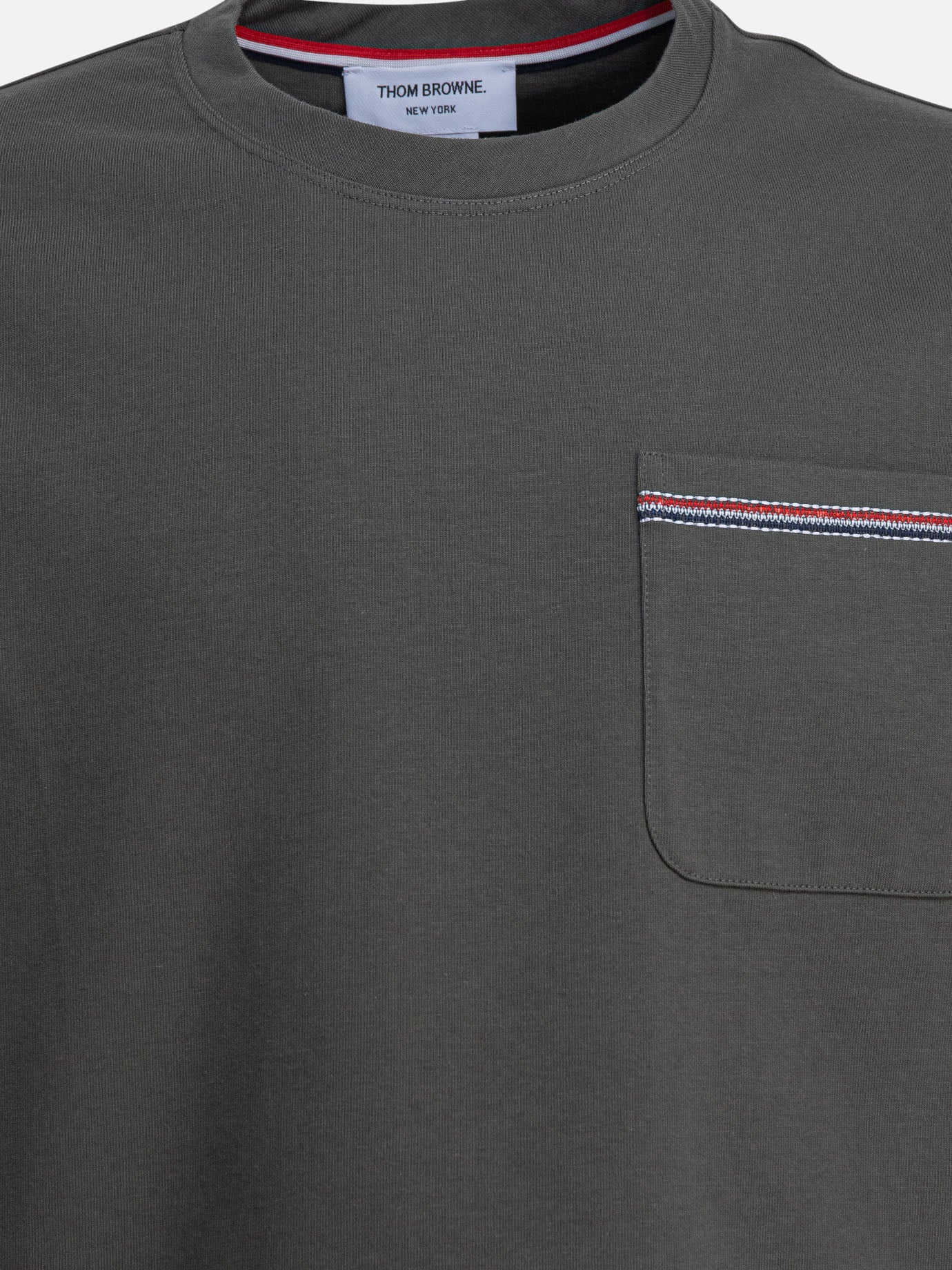 Crewneck t-shirts Solid colour  Green - Thom Browne Men | PDP | VIETTI Online Store | Zoom-Modal_3
