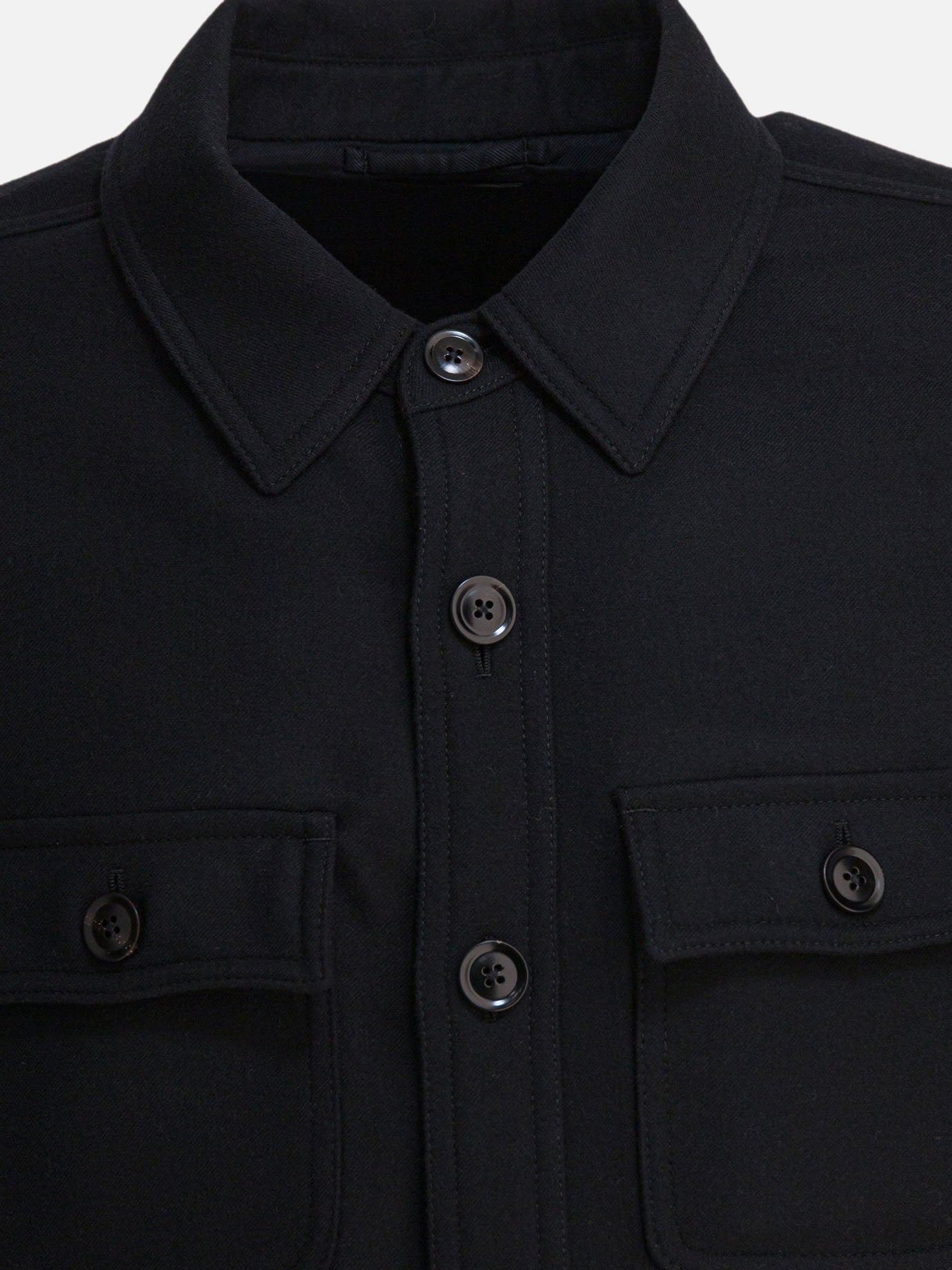 Overshirt jackets Solid colour  Black - Tom Ford Men | PDP | VIETTI Online Store | thumbnail_3