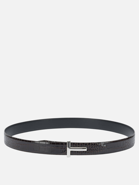 Leather belts 100% calf leather  Brown - Tom Ford Men | PLP | VIETTI Online Store 
