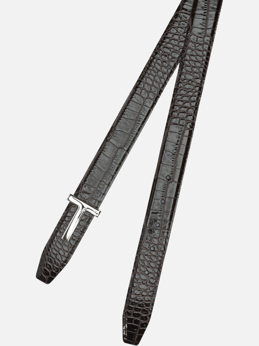 Leather belts 100% calf leather  Brown - Tom Ford Men | PLP | VIETTI Online Store | 2
