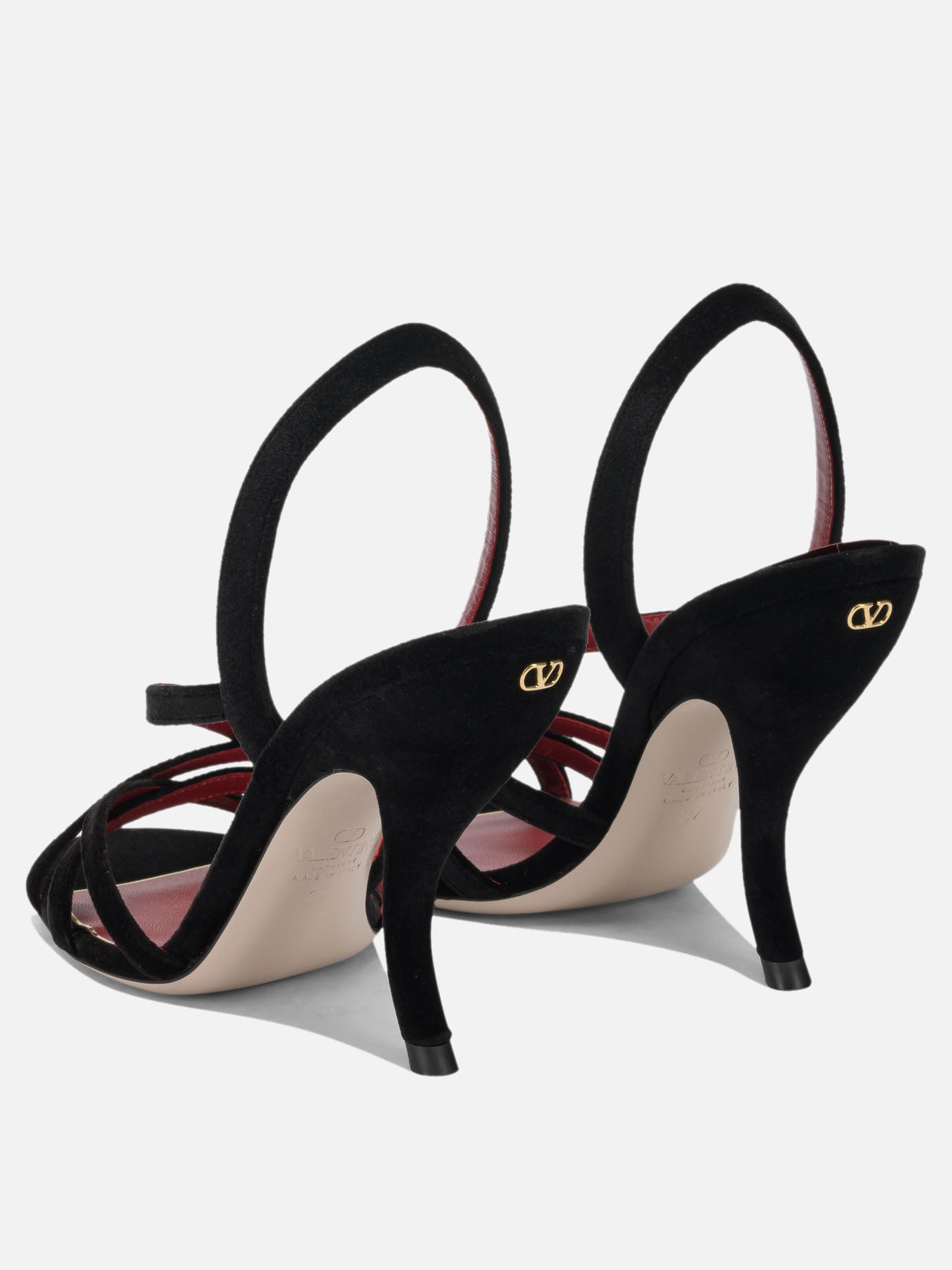 Heeled sandals 100% fabric - 100% leather - 100% rubber  Black - Valentino Garavani Women | PDP | VIETTI Online Store | thumbnail_4
