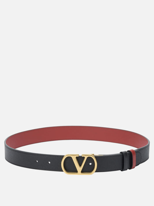 Leather belts 100% leather  Black - Valentino Garavani Women | PDP | VIETTI Online Store 
