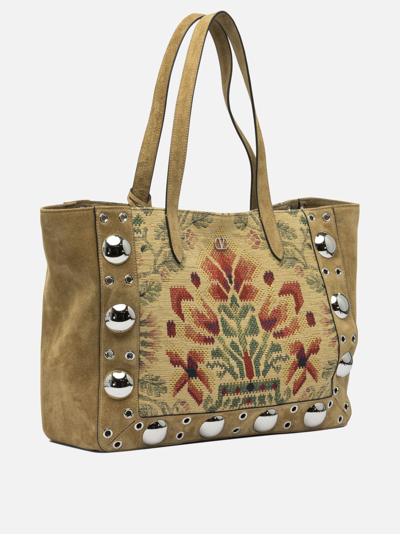 Large bags Embroidered  Beige - Valentino Garavani Women | PDP | VIETTI Online Store | thumbnail_2