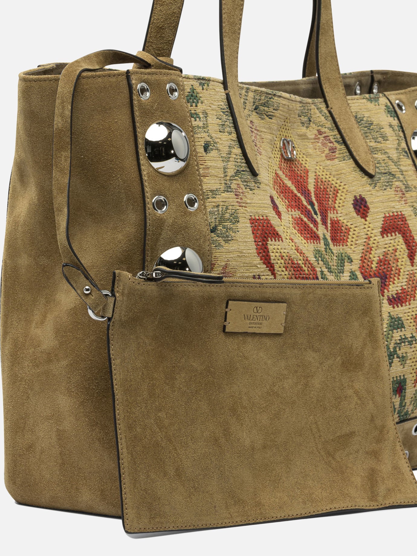 Large bags Embroidered  Beige - Valentino Garavani Women | PDP | VIETTI Online Store | thumbnail_4
