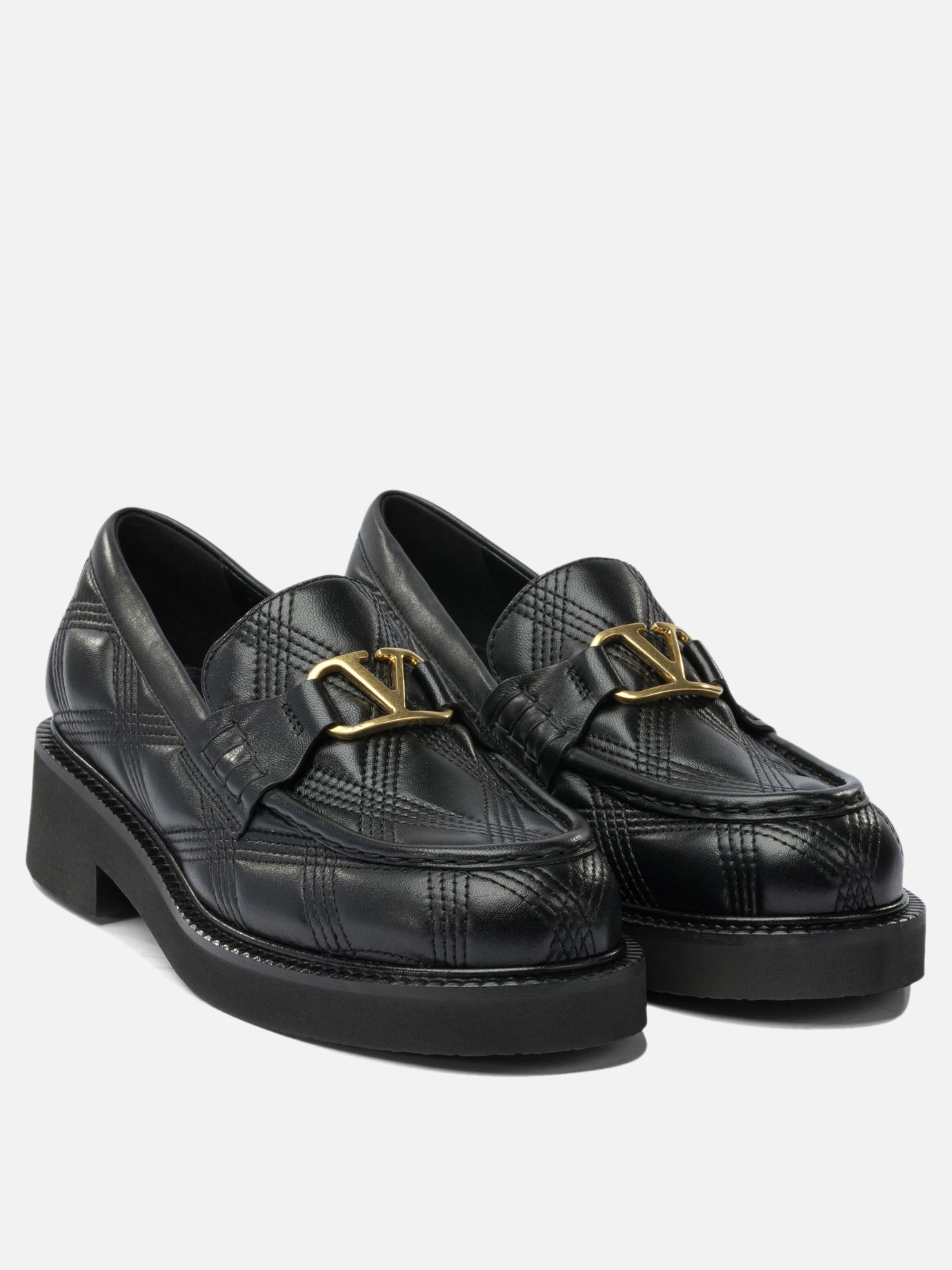 Loafers 100% leather - 100% rubber  Black - Valentino Garavani Women | PDP | VIETTI Online Store | thumbnail_2