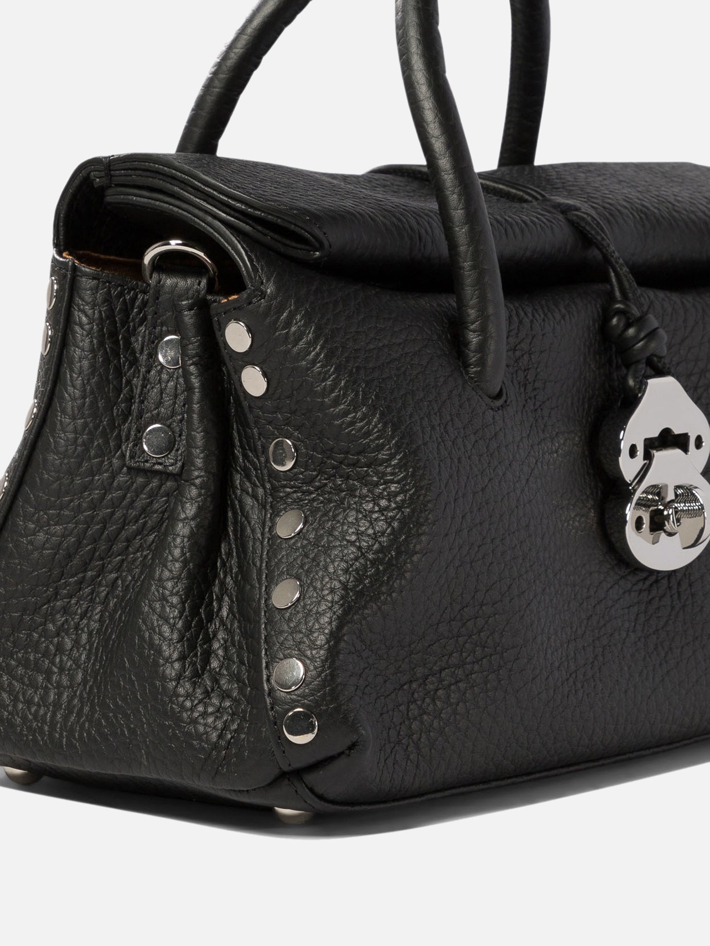 Medium bags 100% cow leather - 100% cotton  Black - Zanellato Women | PDP | VIETTI Online Store | Zoom-Modal_4
